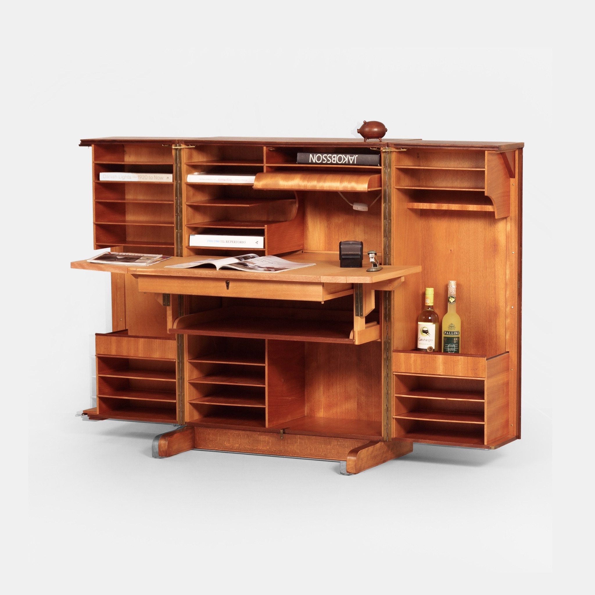 Magic Box desk by Mummenthaler and Meier for Ateliers Genestar from the 1950s in rosewood