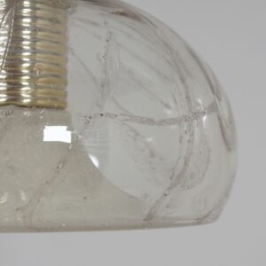 Pendant lamp by Doria Leuchten from the 1980s in volcano glass and brass