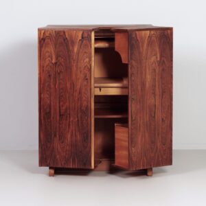 Magic Box desk by Mummenthaler and Meier for Ateliers Genestar from the 1950s in rosewood