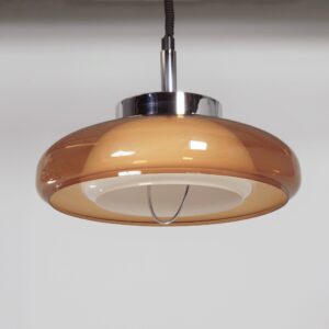 Space Age pendant lamp by Dijkstra from the 1970s in brown perspex