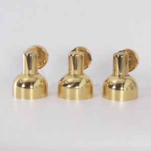 Adjustable brass wall lights from Sweden, 1970s Scandinavian design