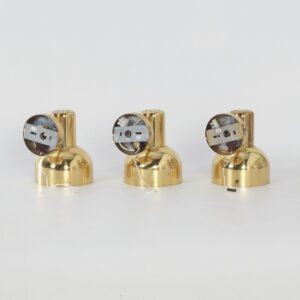 Adjustable brass wall lights from Sweden, 1970s Scandinavian design