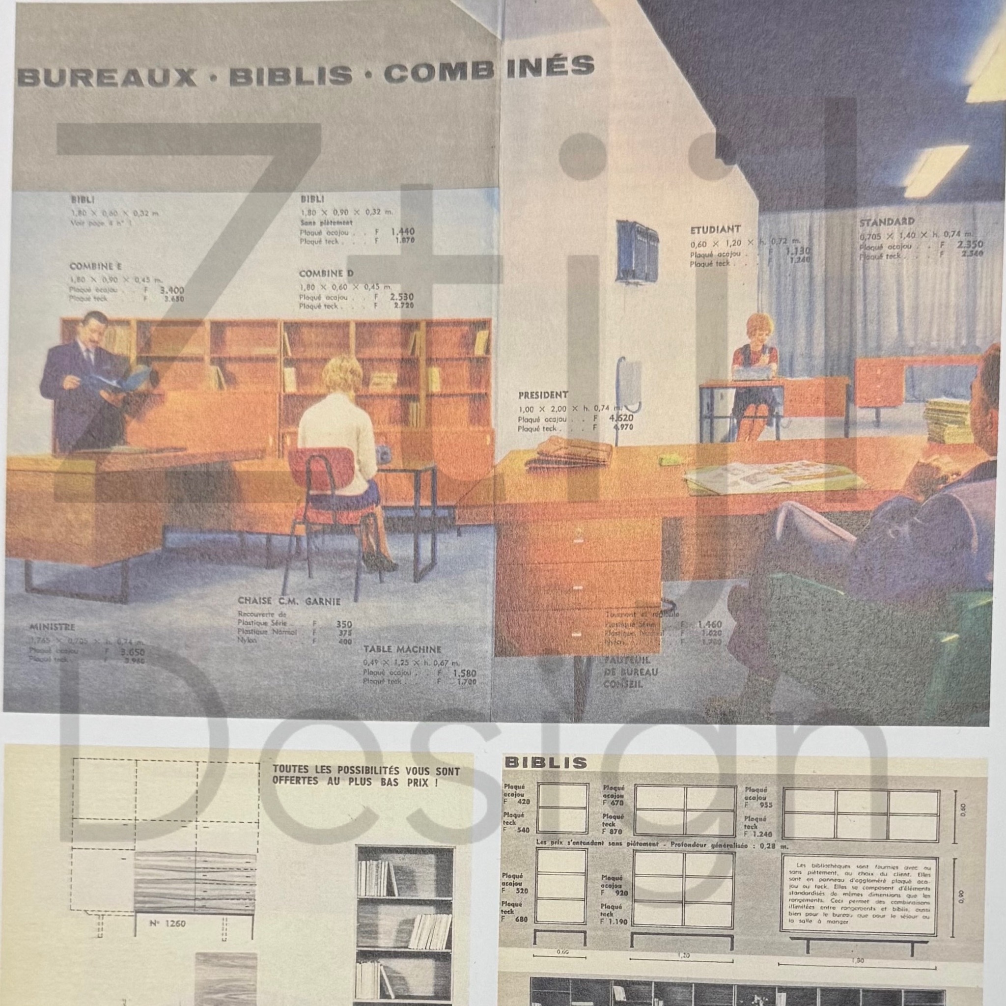 Bureau Ministre by Pierre Guariche for Meurop from the Bridge-Conseil Collection, 1960