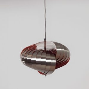 Spiral pendant lamp by Massive from the 1970s in steel and orange tones