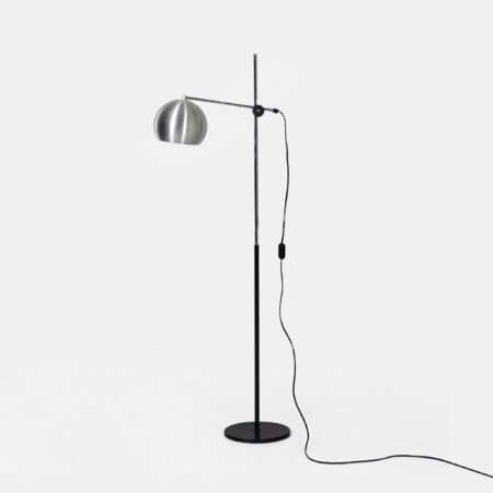 Ball Model 1300 floor lamp by Benny Frandsen from the 70s with single brushed aluminum shade