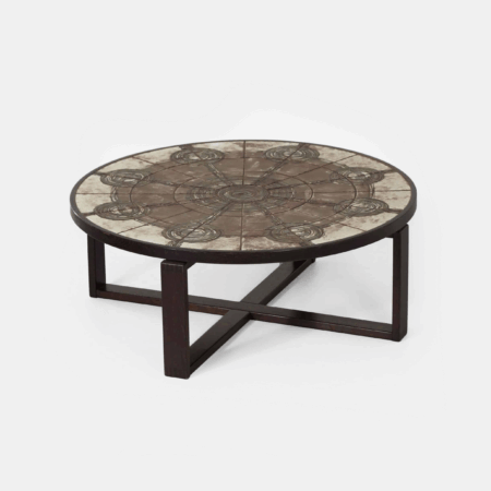 Brutalist Coffee Table by Ox Art for Trioh, 1970s | Danish, Handmade