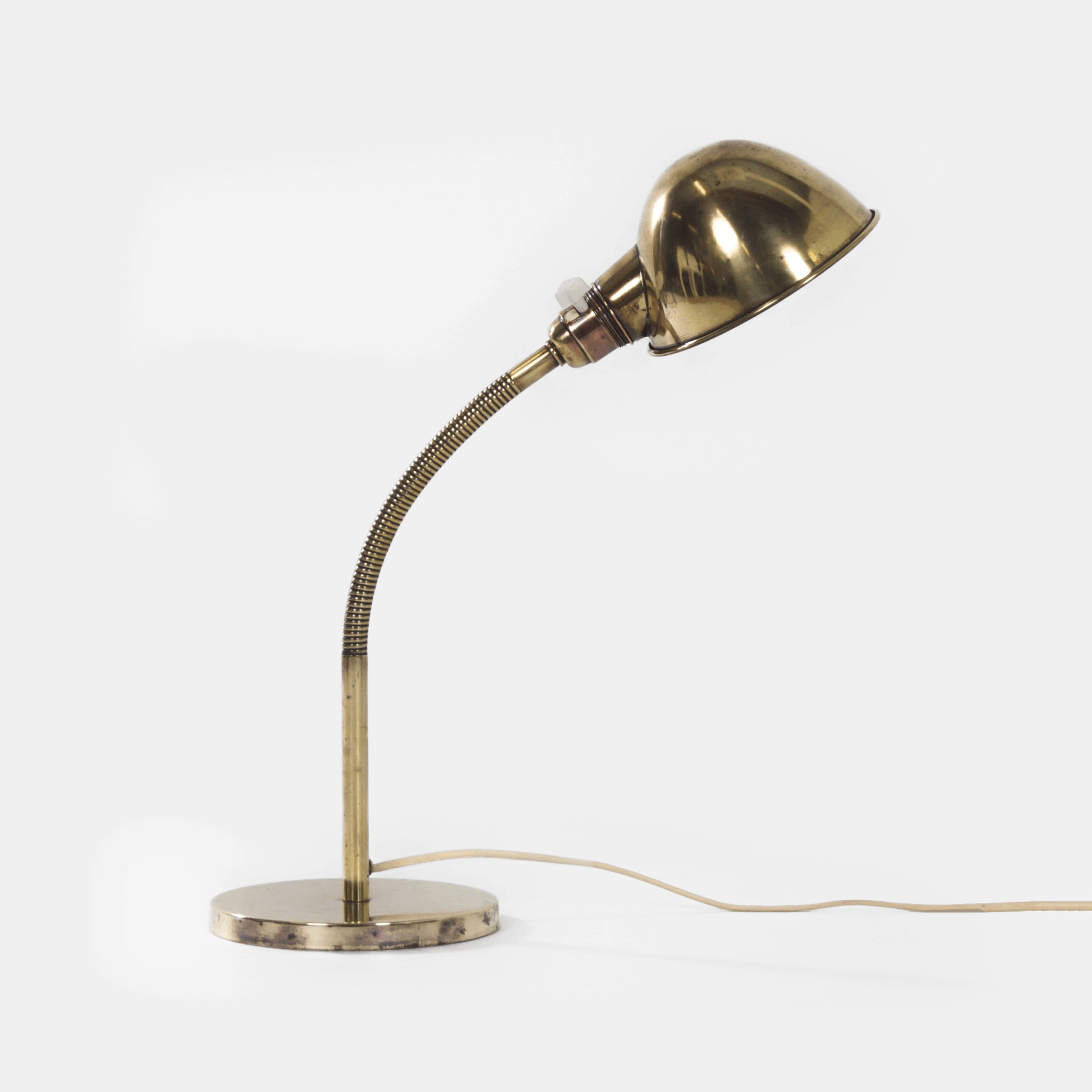 Bronzed Copper Desk Lamp Model No. 15 by H. Busquet for Hala, 1930s