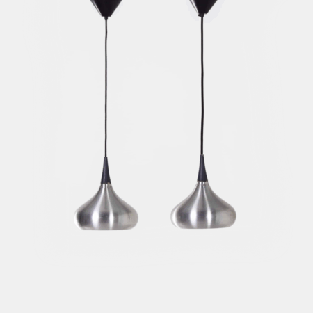 Fog Morup Semi Pendant by Claus Bonderup and Torsten Thorup, 1960s | 47 cm, black