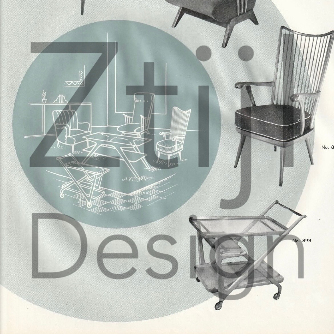 Serving trolley by Cesare Lacca for Cassina from the 60s in Beech Wood with Glass Top