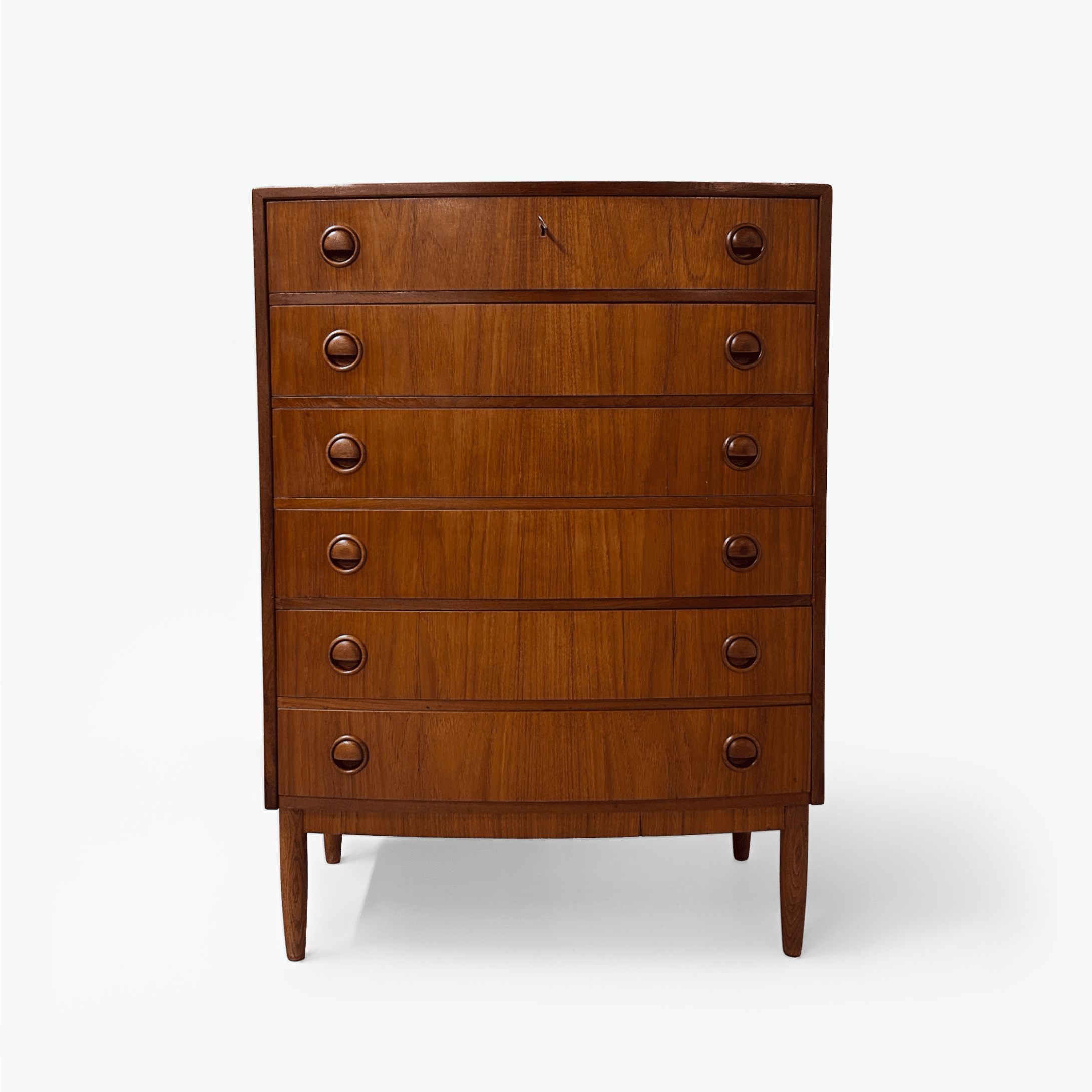 Danish Curved Chest of Drawers, 1960s | Teakwood