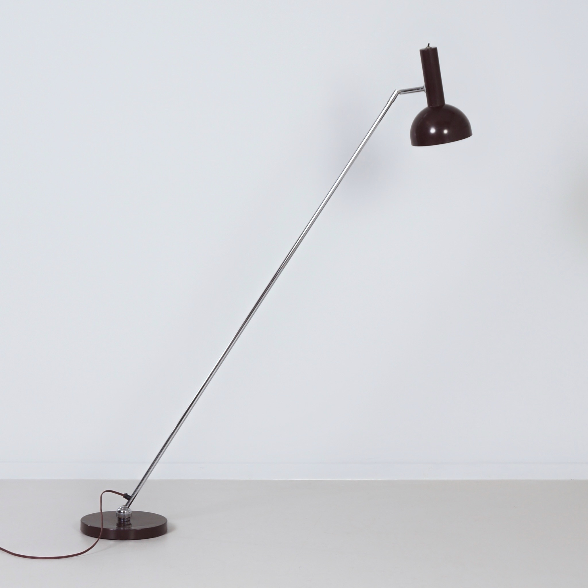 Brown Adjustable Floor Lamp by Busquet for Hala 1960s