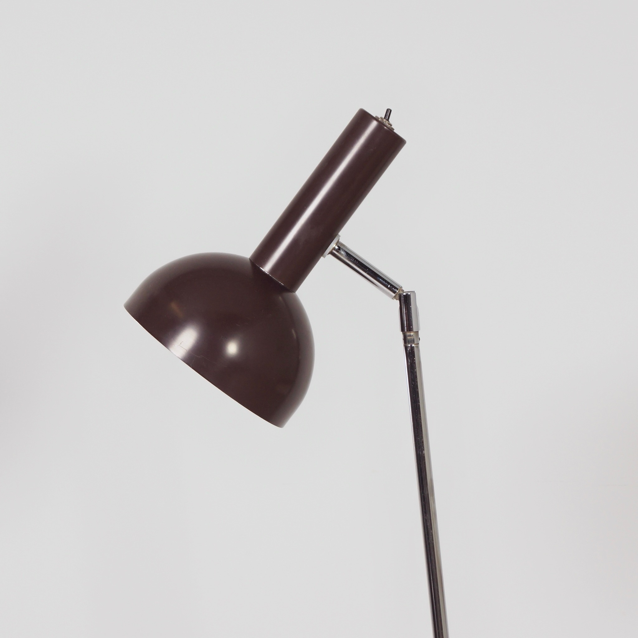 Brown Adjustable Floor Lamp by Busquet for Hala 1960s