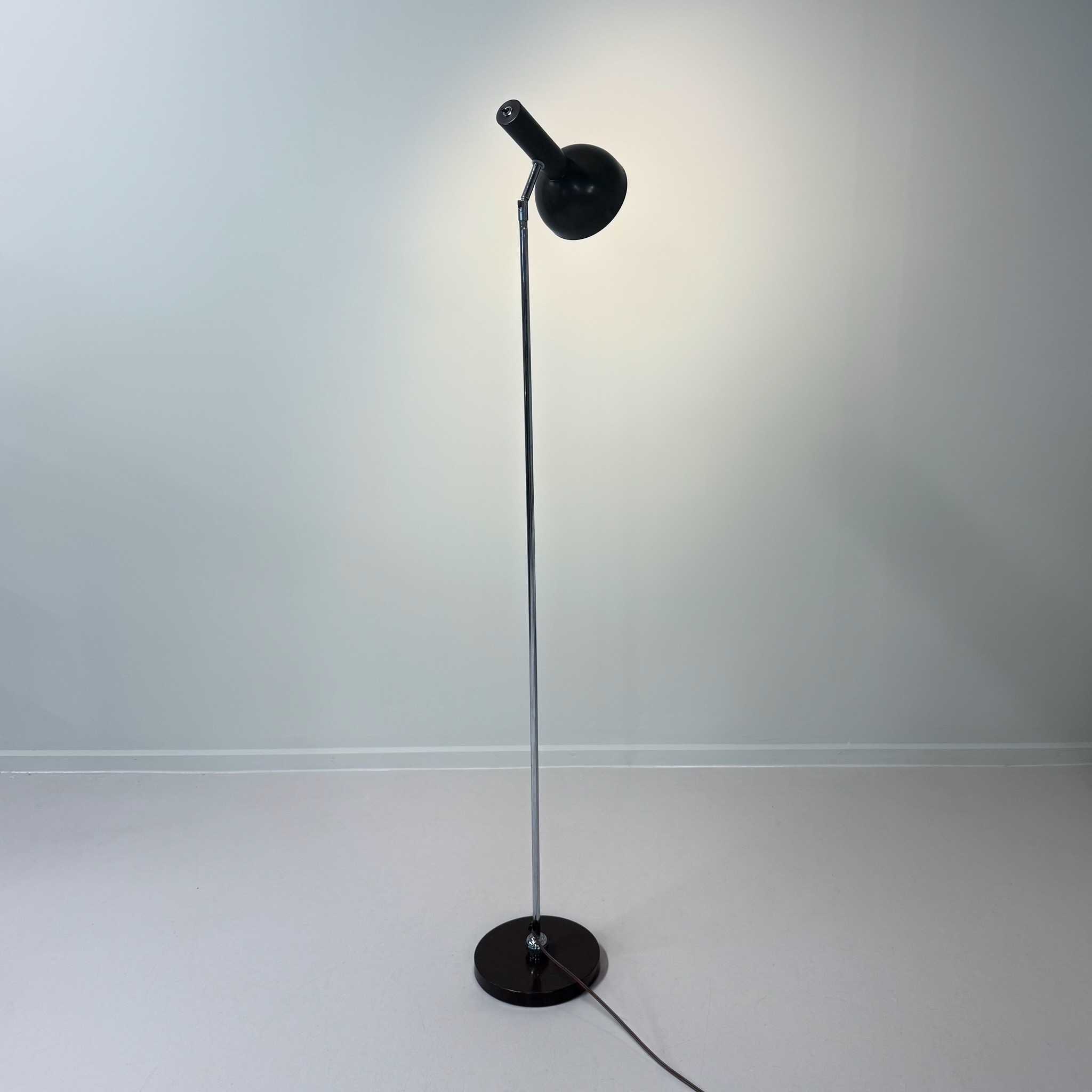 Brown Adjustable Floor Lamp by Busquet for Hala 1960s