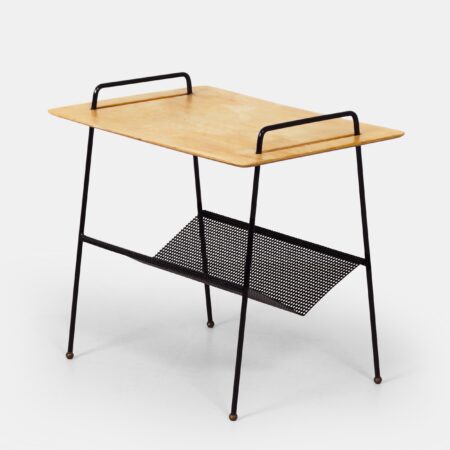 TM04 side table by Cees Braakman for Pastoe, 1953 with reading basket