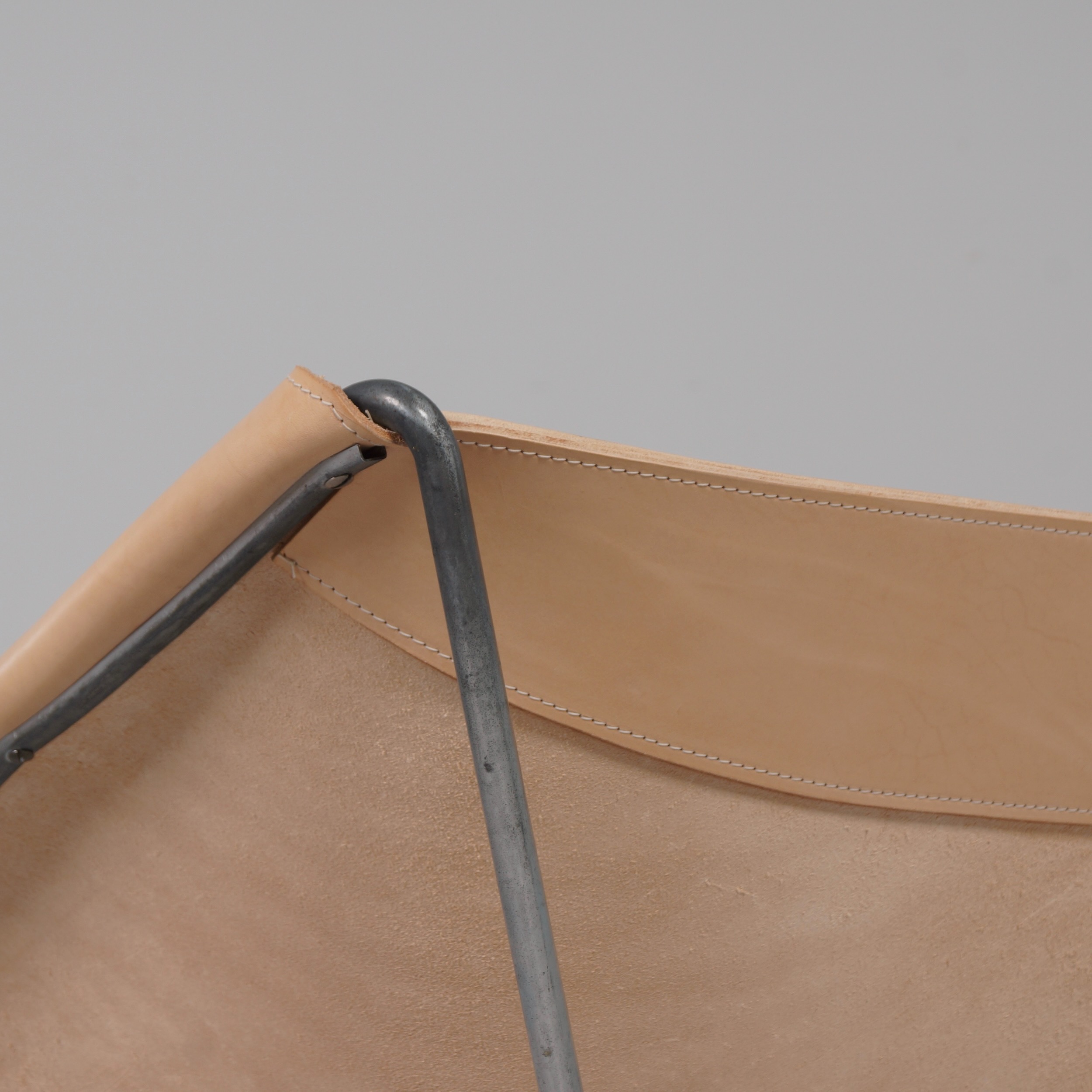 Anneau AP-14 armchairs by Pierre Paulin for A. Polak, 1960s, set of two in natural saddle leather