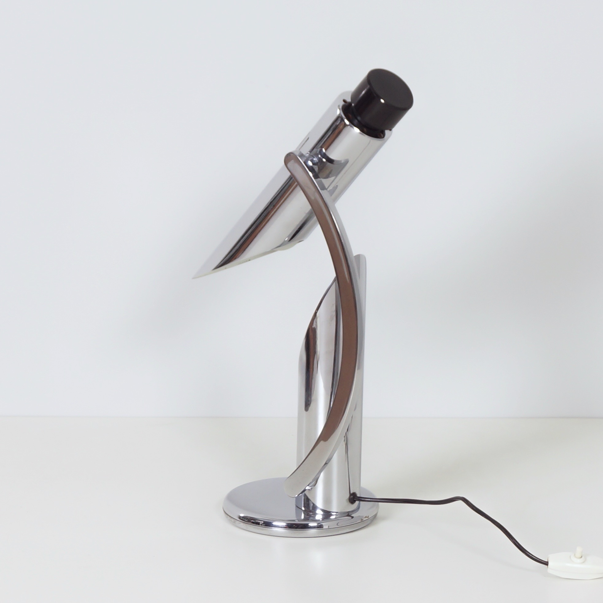Tharsis table lamp by Luis Pérez de la Oliva for Fase, 1973 in chrome, adjustable