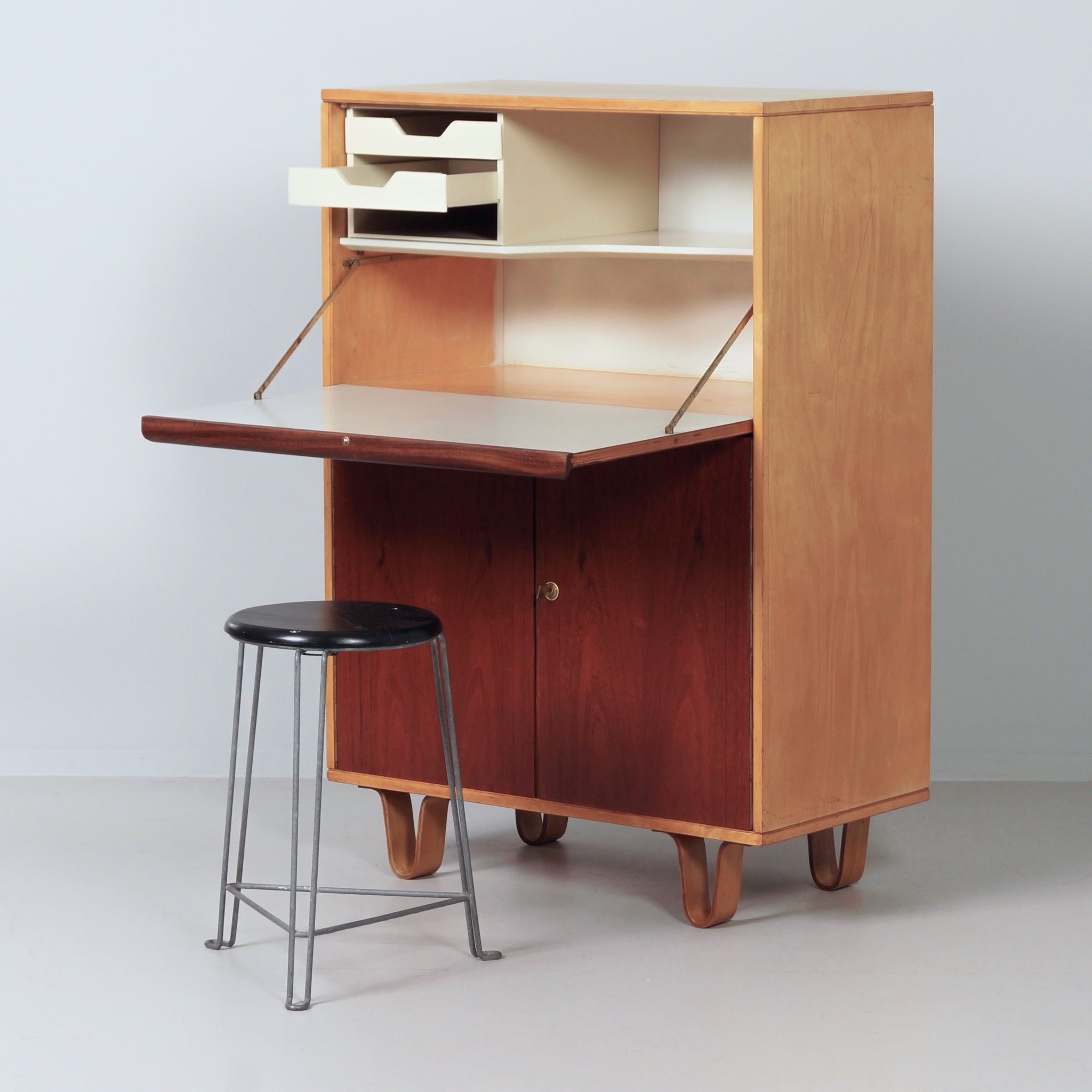CB37 secretaire cabinet by Cees Braakman for Pastoe, 1957 from the Berkenserie