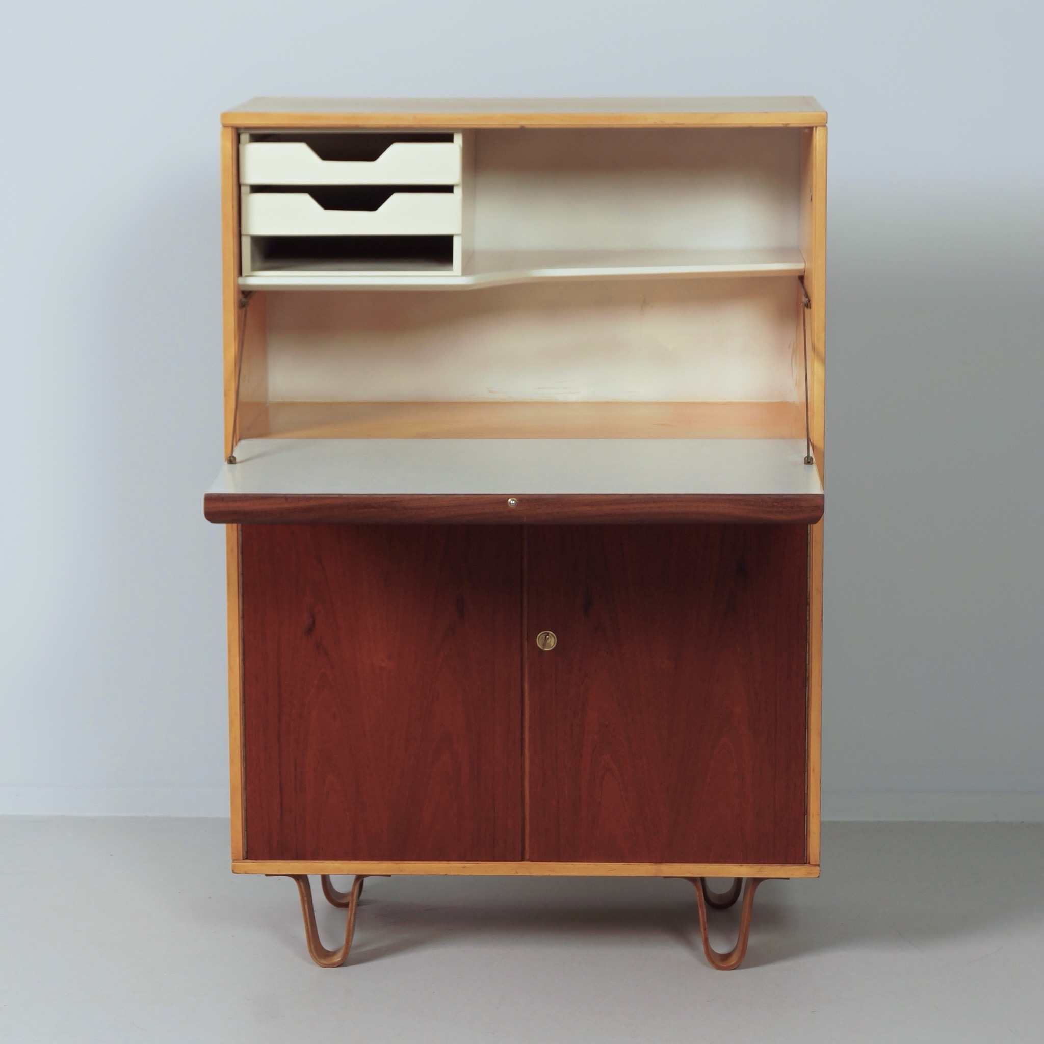 CB37 secretaire cabinet by Cees Braakman for Pastoe, 1957 from the Berkenserie