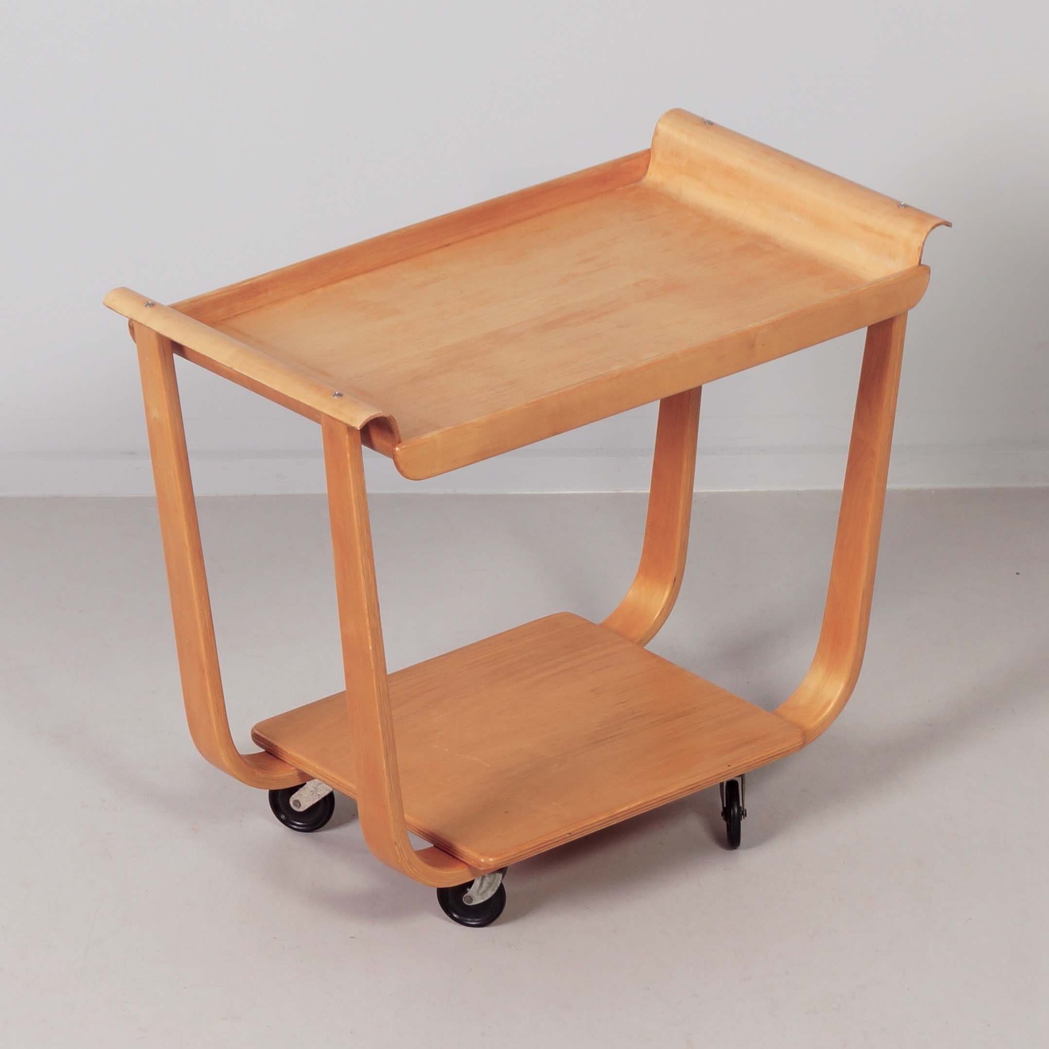 Serving trolley Rolo model PB01 by Cees Braakman for UMS Pastoe, 1950s, in birch wood