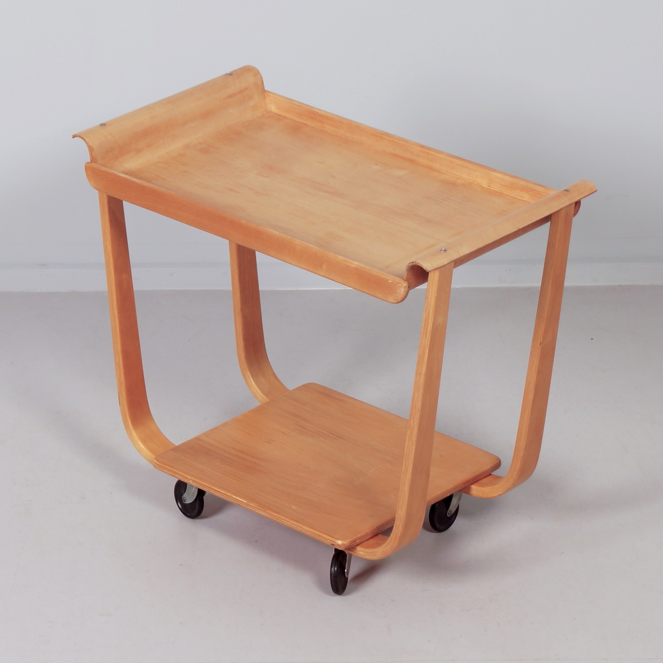 Serving trolley Rolo model PB01 by Cees Braakman for UMS Pastoe, 1950s, in birch wood
