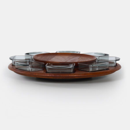 Danish Lazy Susan snack tray by Digsmed, Denmark, 1960s