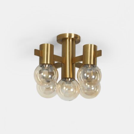 5-light ceiling lamp model 2158/5 by Hans Agne Jakobsson for AB Markaryd, Sweden, 1970s