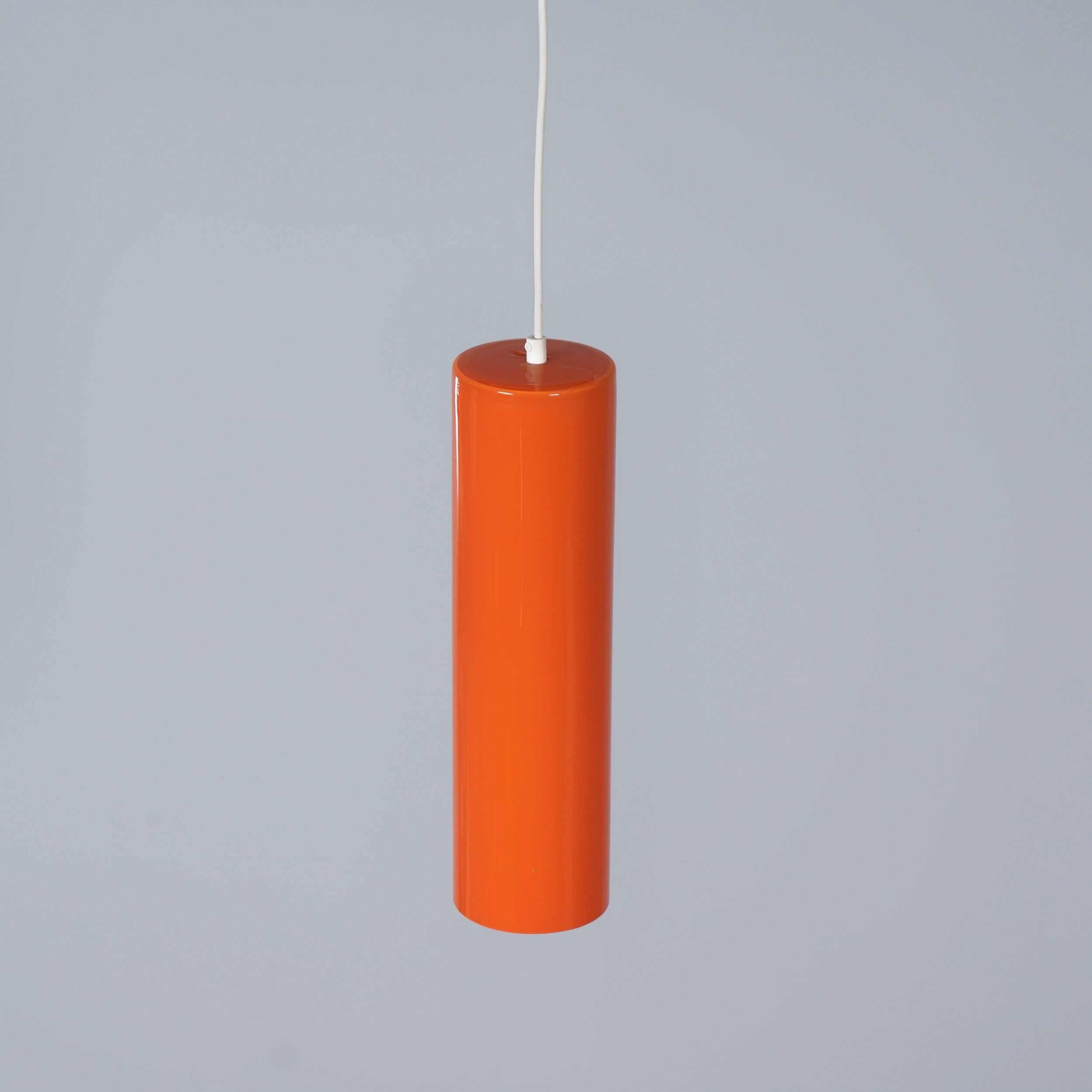 Murano Venini 486b pendant lamp by Paolo Venini for Venini & C., 1962, orange