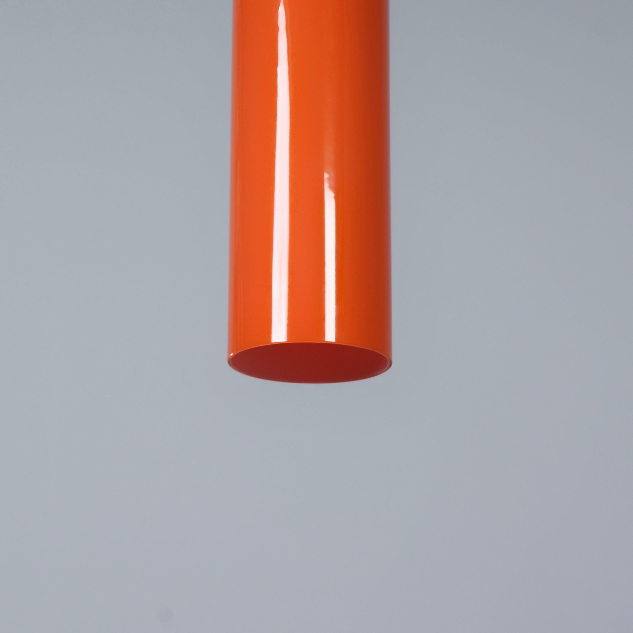 Murano Venini 486b pendant lamp by Paolo Venini for Venini & C., 1962, orange