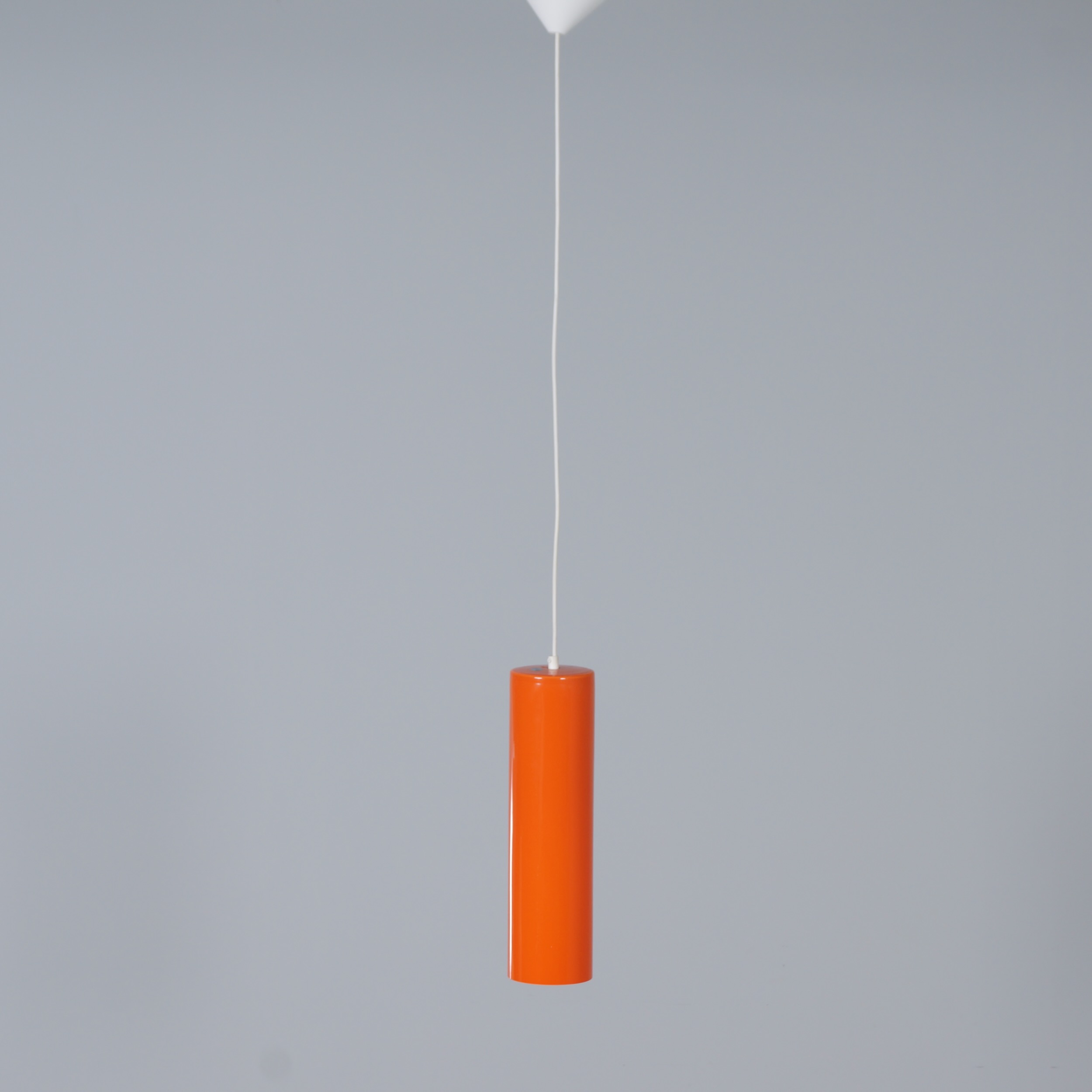 Murano Venini 486b pendant lamp by Paolo Venini for Venini & C., 1962, orange