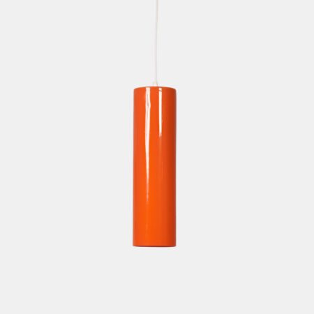 Murano Venini 486b pendant lamp by Paolo Venini for Venini & C., 1962, orange