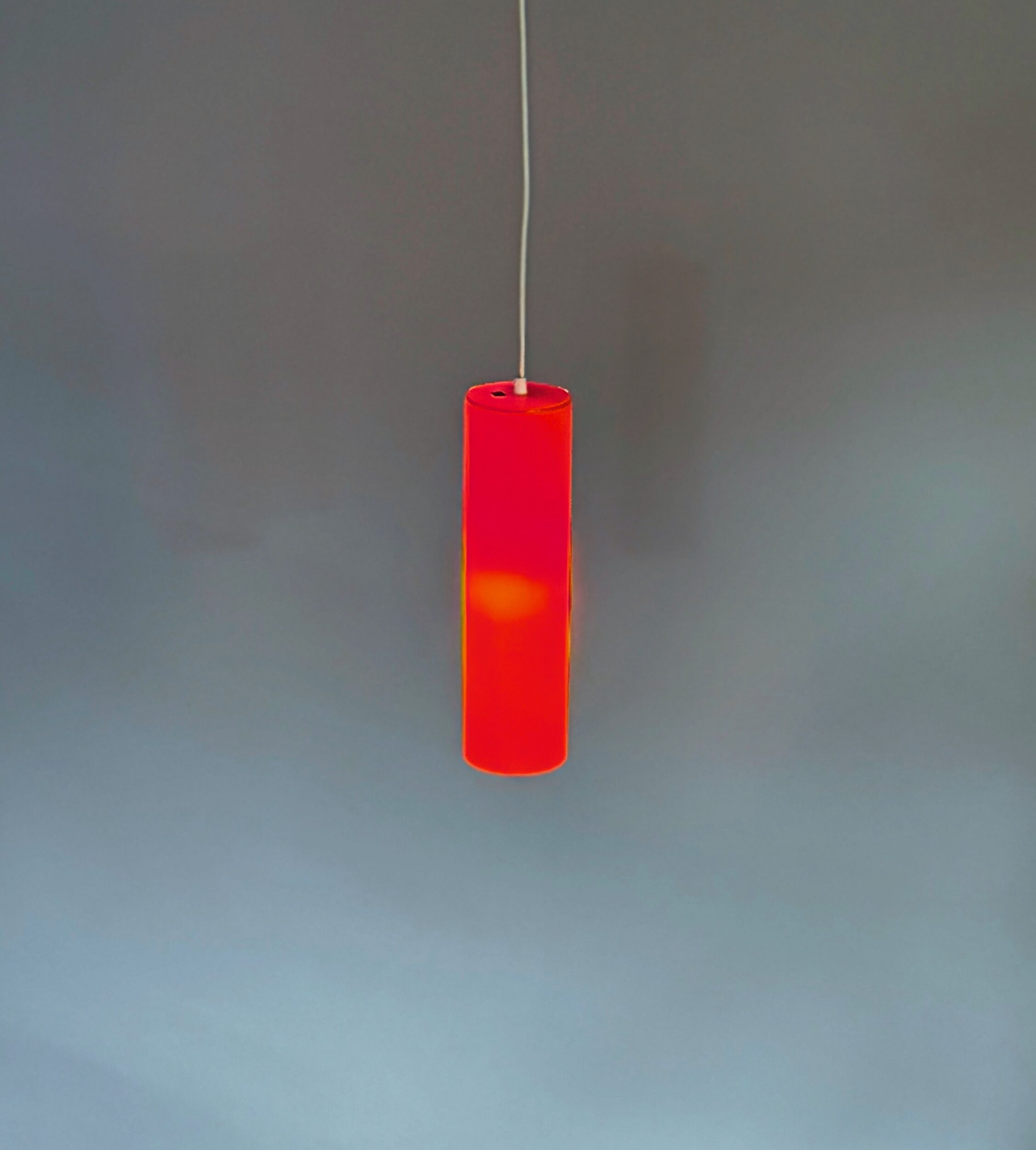 Murano Venini 486b pendant lamp by Paolo Venini for Venini & C., 1962, orange