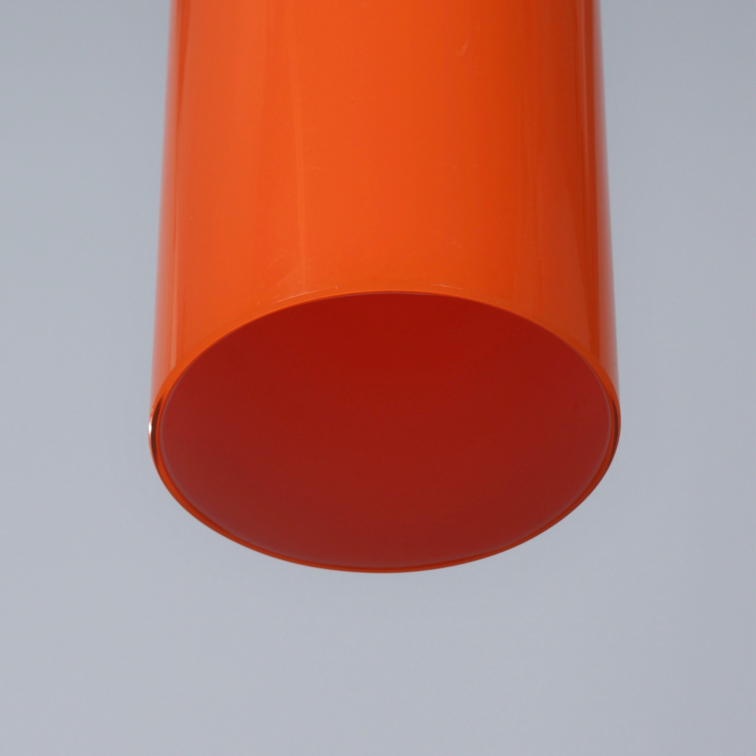 Murano Venini 486b pendant lamp by Paolo Venini for Venini & C., 1962, orange