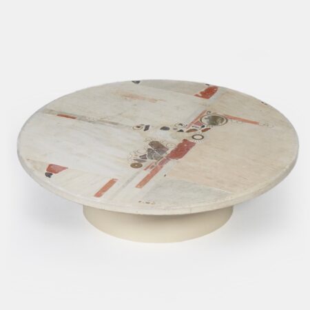 Round white coffee table by Paul Kingma for Kingma, 1981, Ø 120 cm