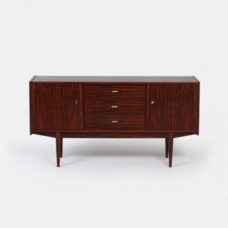 Rosewood sideboard with 3 drawers and 2 cabinets, Denmark, 1960s