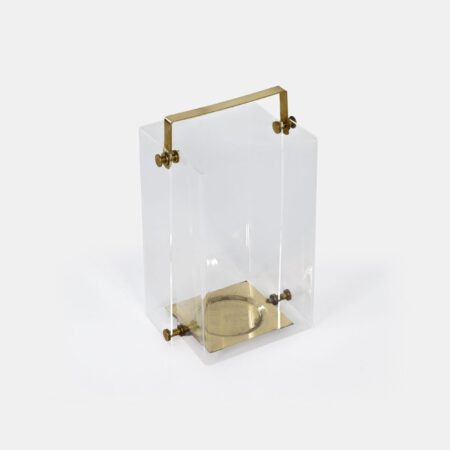 Hollywood Regency Umbrella Stand in Acrylic and Brass, 1980s – Transparent Design