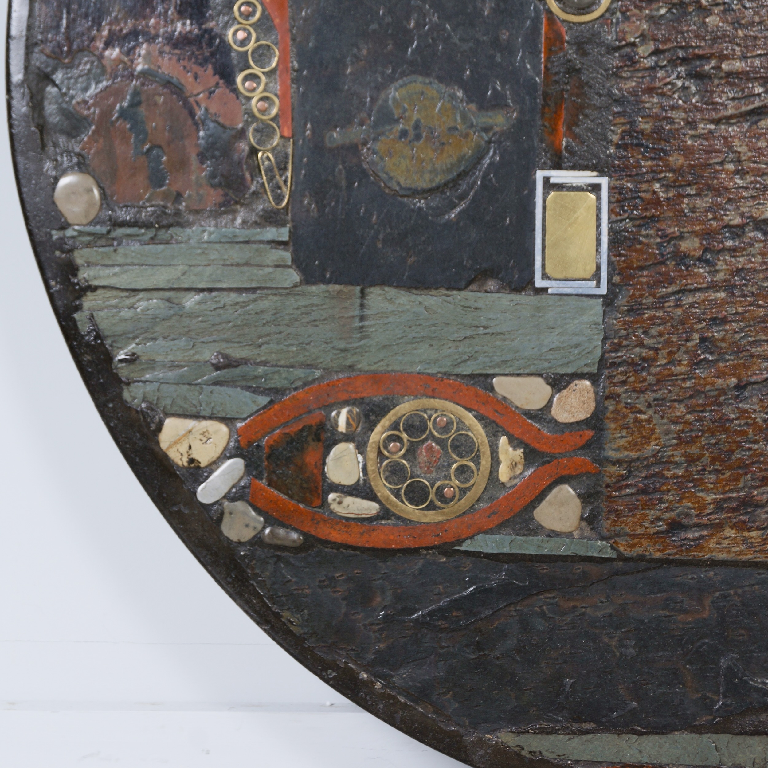 Coffee Table by Paul Kingma, 1979 – Mosaic in Earth Tones, Ø100 cm