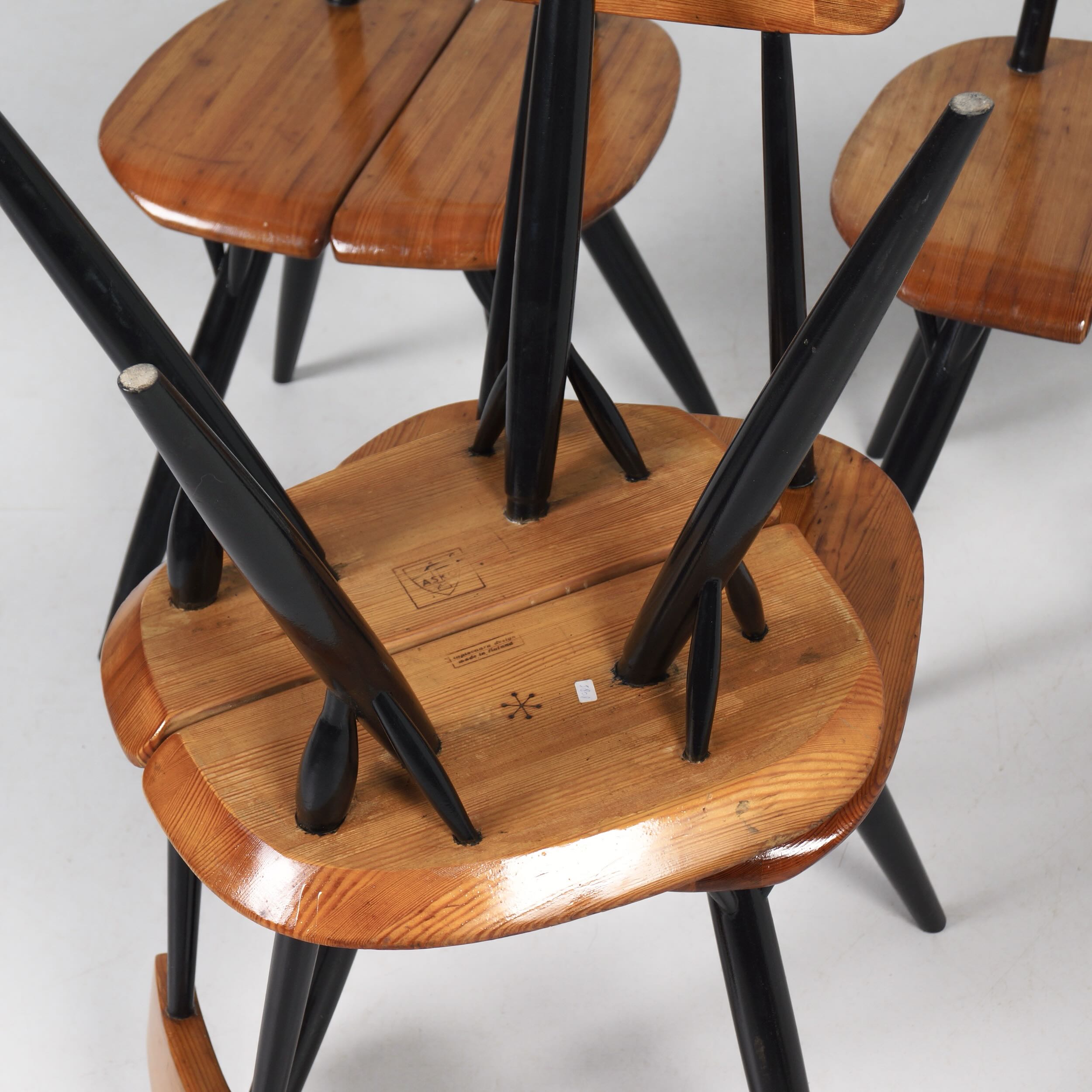 Pirkka Dining Set by Ilmari Tapiovaara for Asko & Laukaan Puu, 1950s