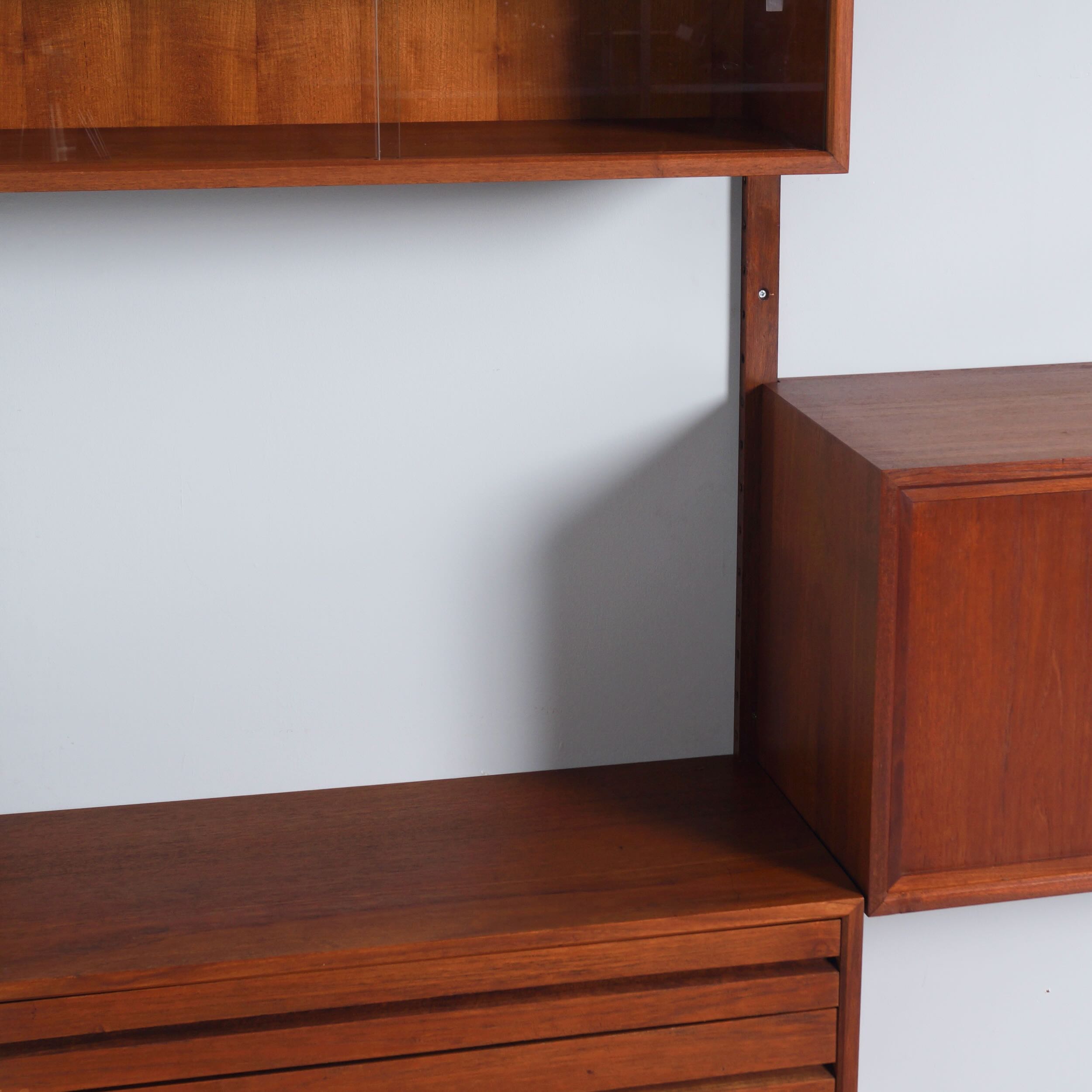 Royal System by Poul Cadovius for Cado, 1960s – Teak Wall System, 14-Piece