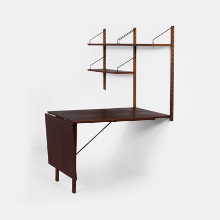 Royal System wall unit with desk by Poul Cadovius for Cado, 1960s – Teak, fold-out