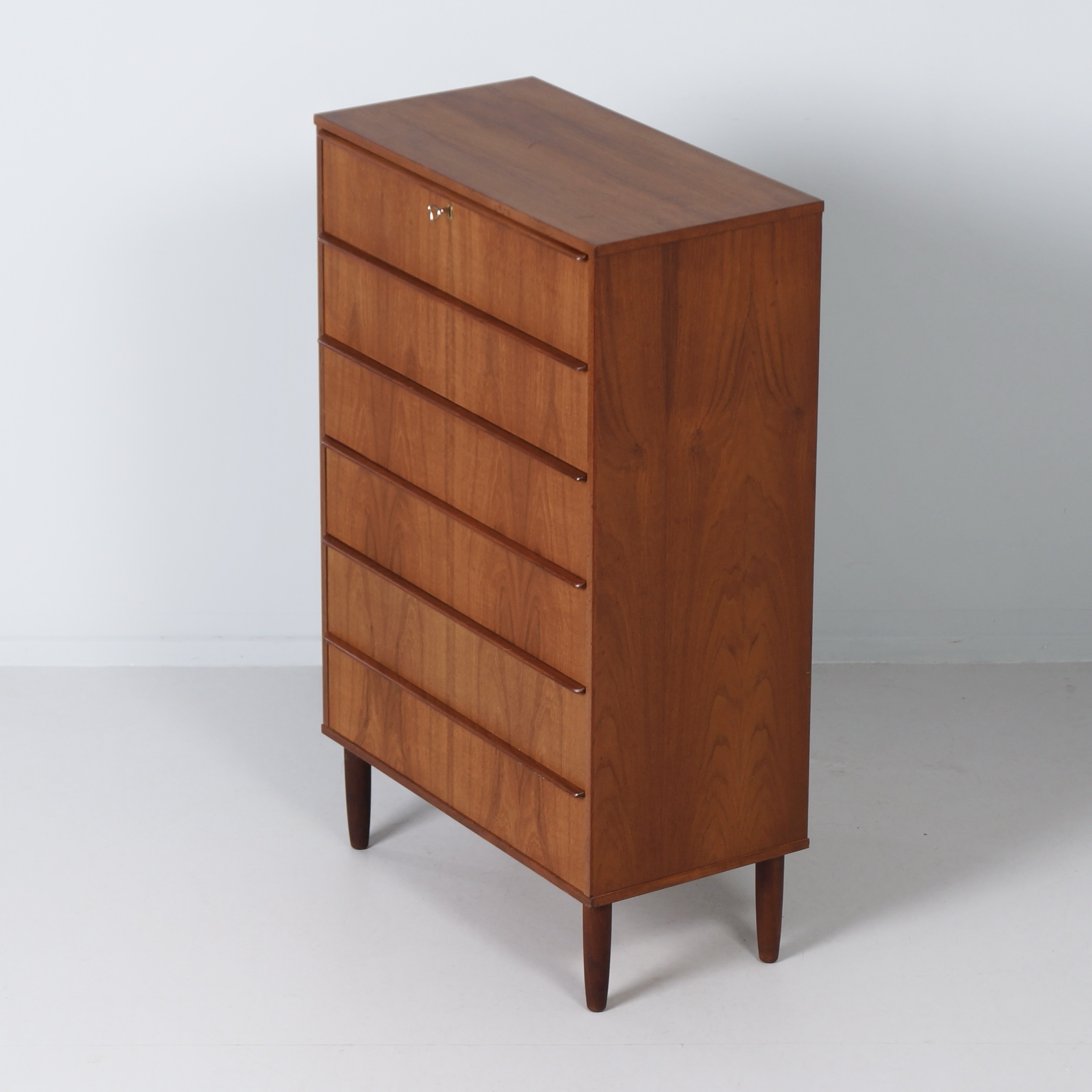 Danish Teak Chest of Drawers, 1960s – 6 Drawers