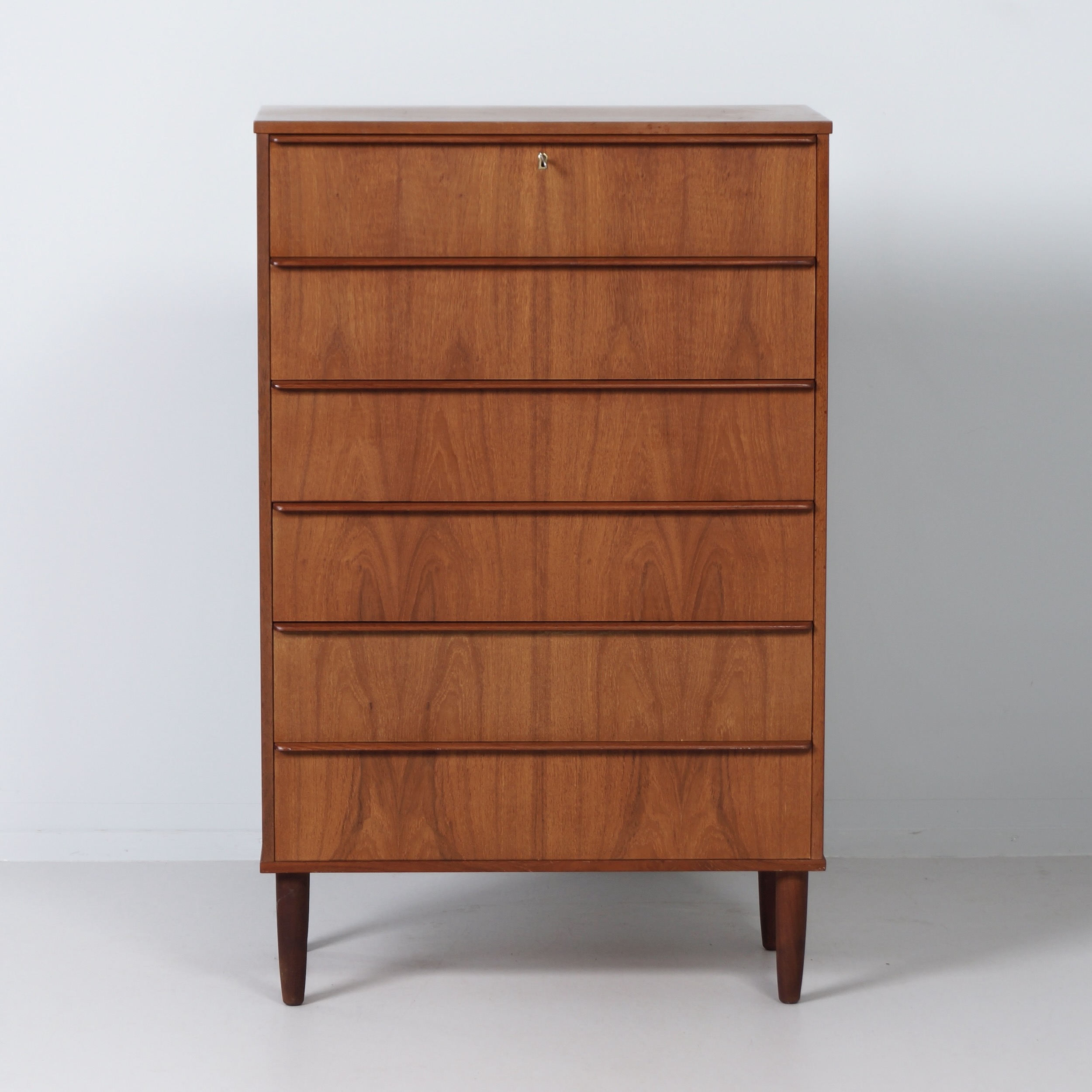 Danish Teak Chest of Drawers, 1960s – 6 Drawers