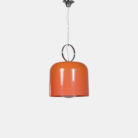 Orange Alvise Pendant Lamp by Luigi Massoni for Guzzini, Italy, 1970s