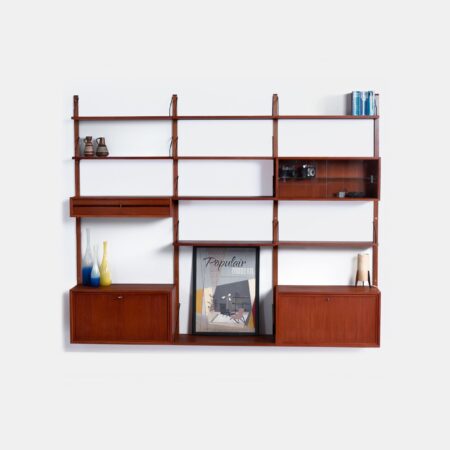 Royal System Wall Unit by Poul Cadovius for Cado, Denmark, 1960s – 17 Pieces
