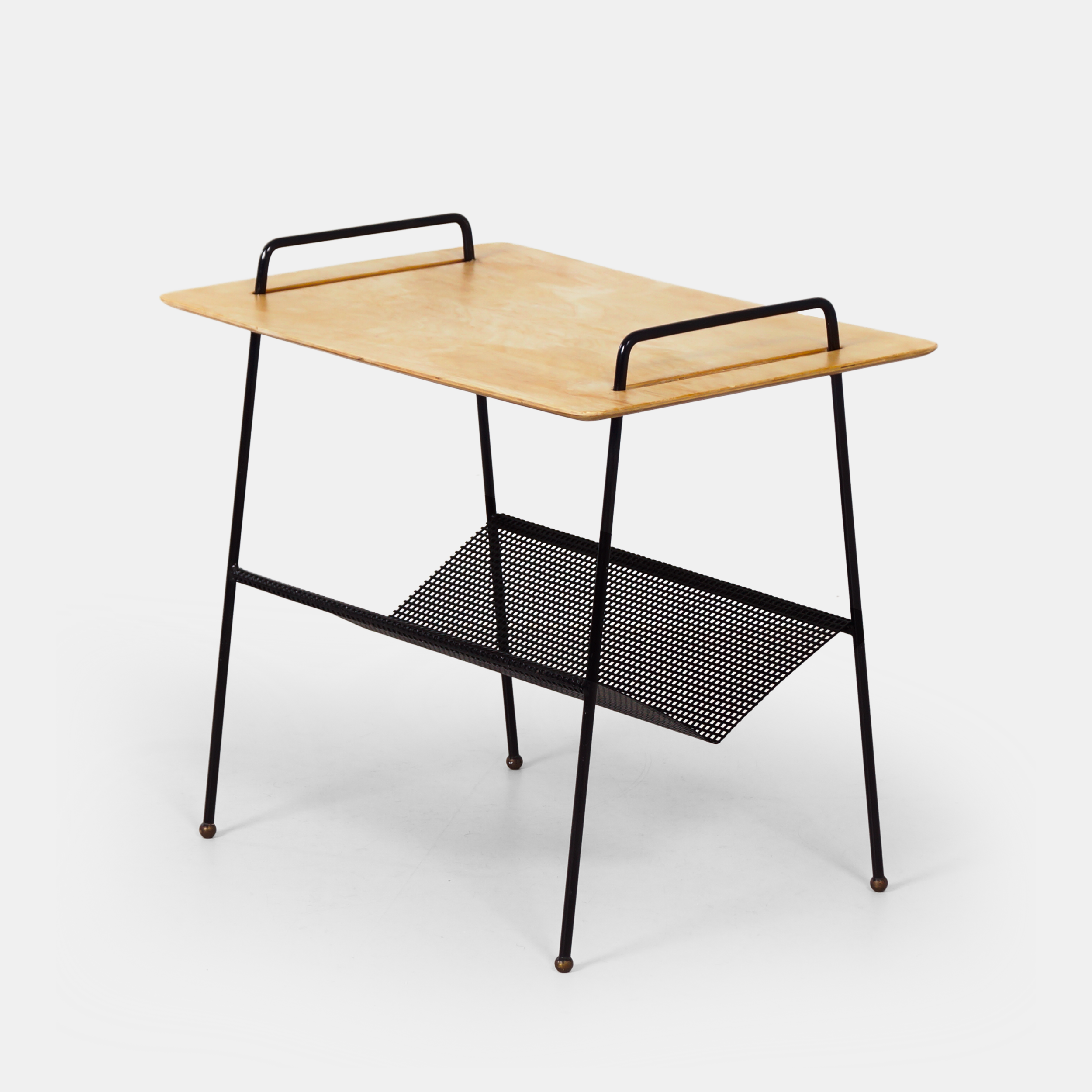TM04 side table by Cees Braakman for Pastoe, 1953 with reading basket