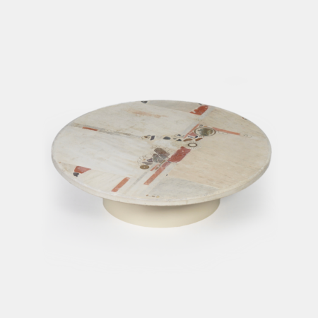 Round white coffee table by Paul Kingma for Kingma, 1981, Ø 120 cm