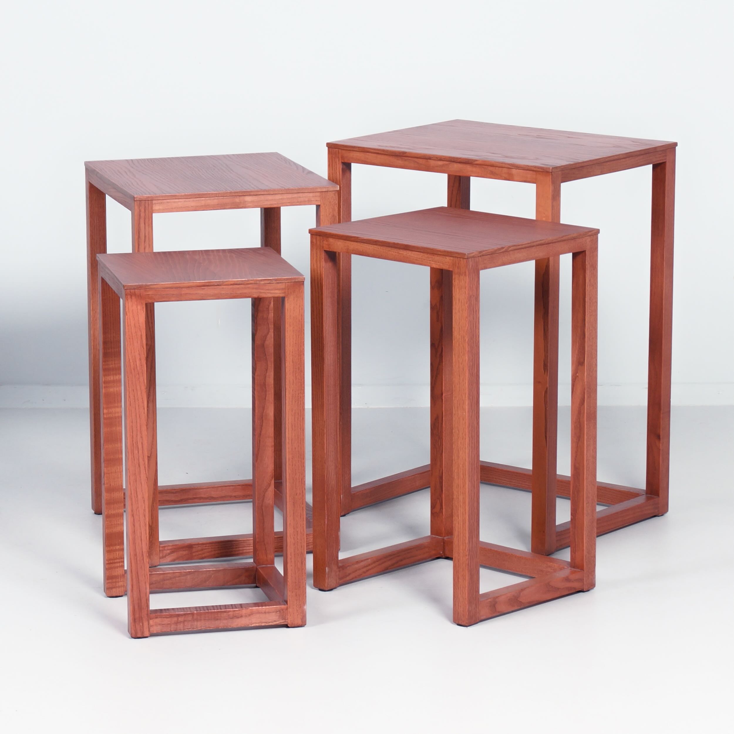 Nesting tables by Josef Hoffmann for Wittmann, 1980s – Ash wood