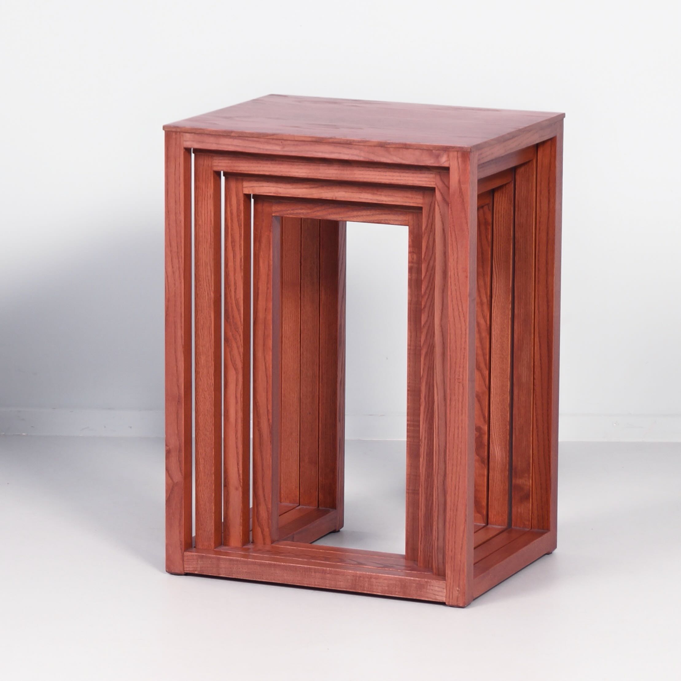 Nesting tables by Josef Hoffmann for Wittmann, 1980s – Ash wood