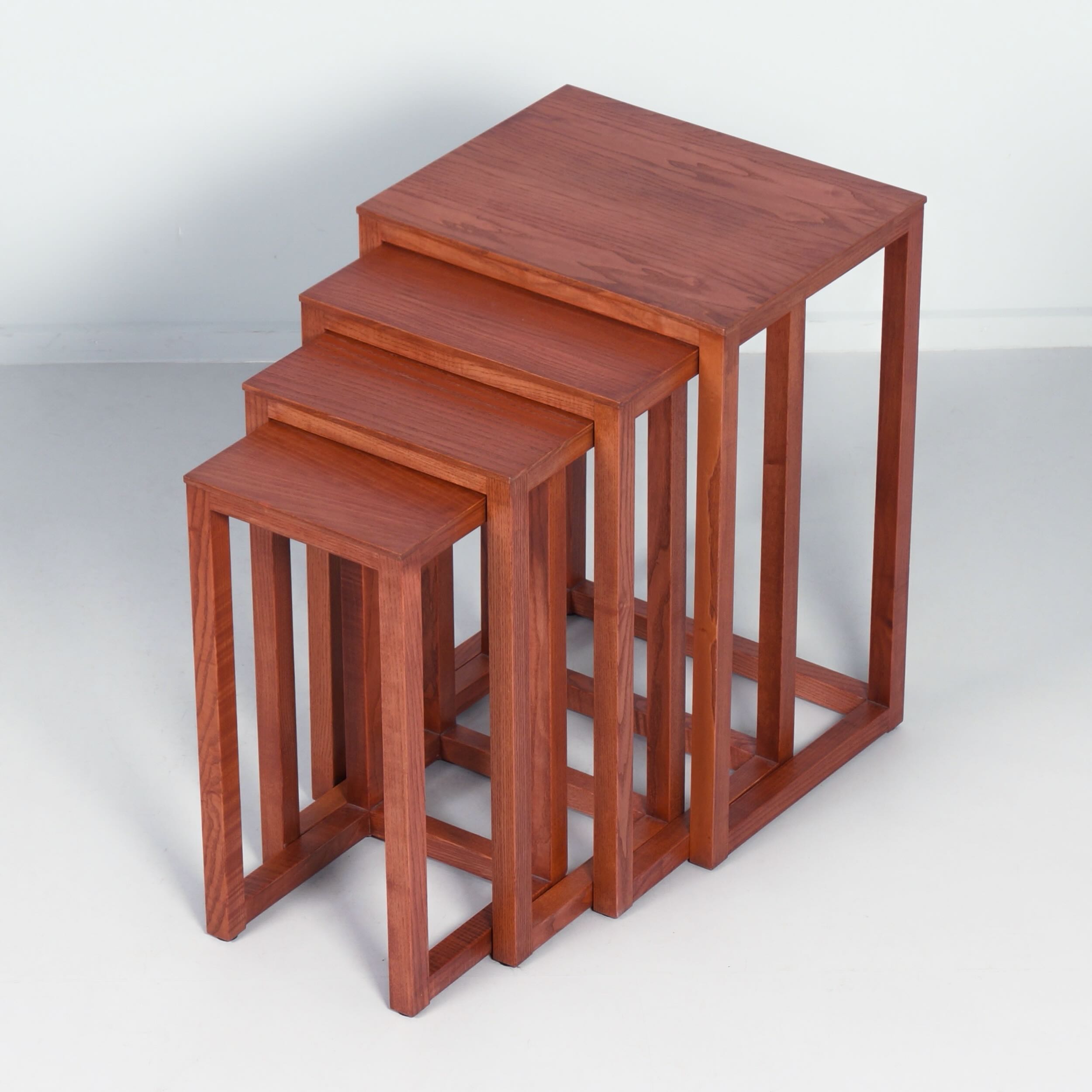 Nesting tables by Josef Hoffmann for Wittmann, 1980s – Ash wood