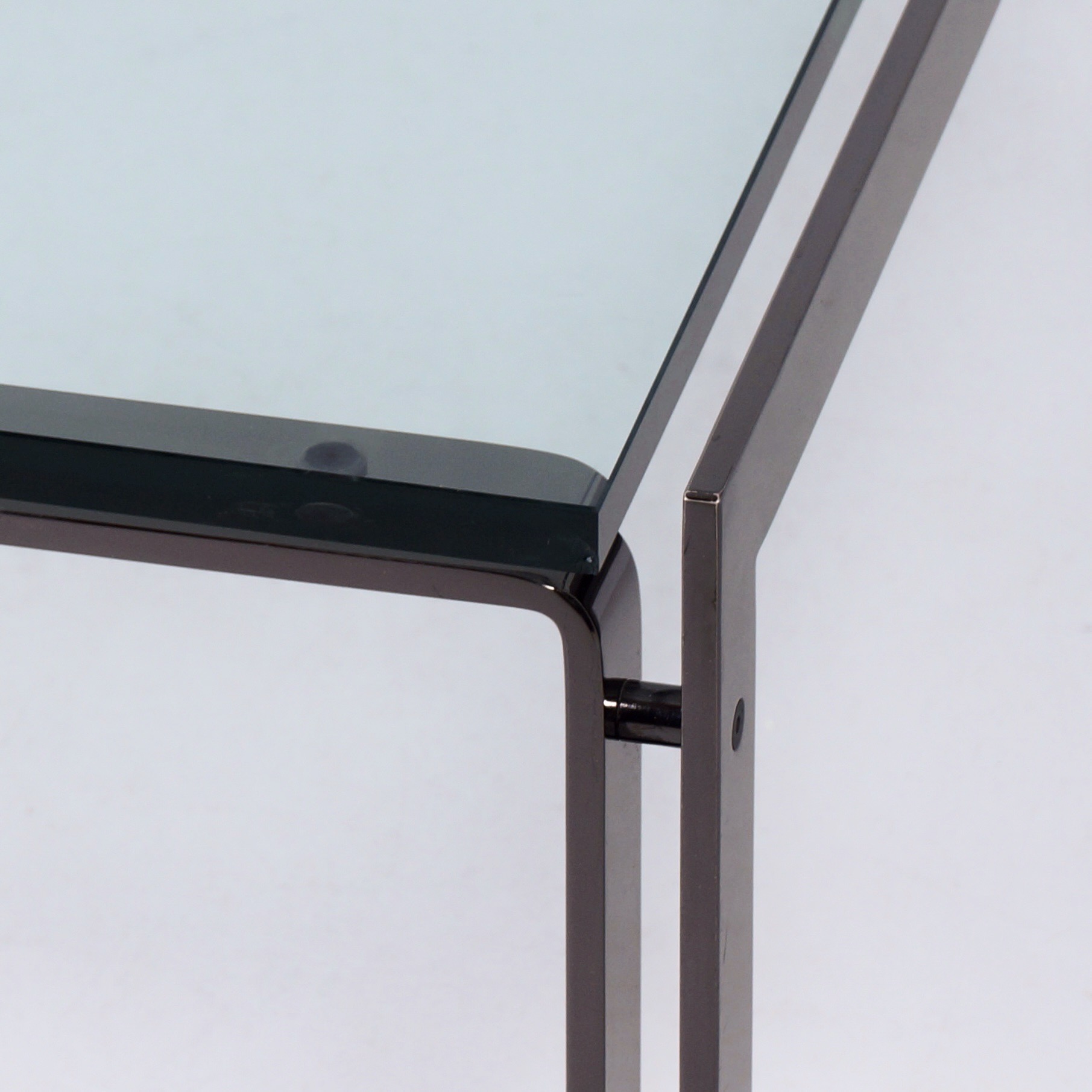 M1 coffee table by Metaform from the 80s in bronze-coloured stainless steel