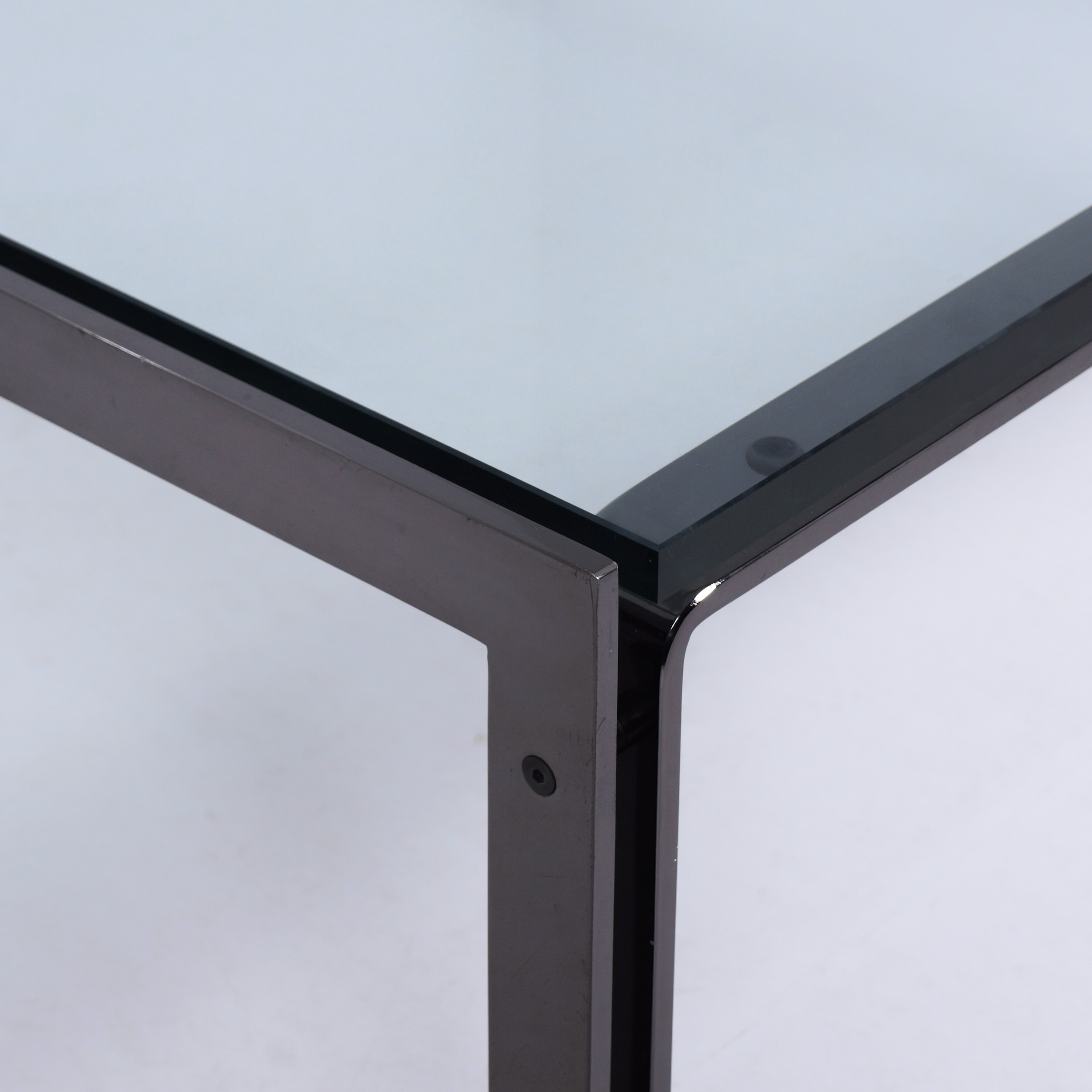 M1 coffee table by Metaform from the 80s in bronze-coloured stainless steel